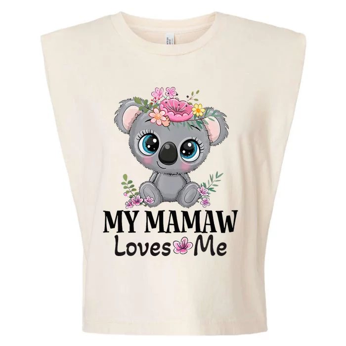 Mamaw Loves Me Grandchild Koala Garment-Dyed Women's Muscle Tee