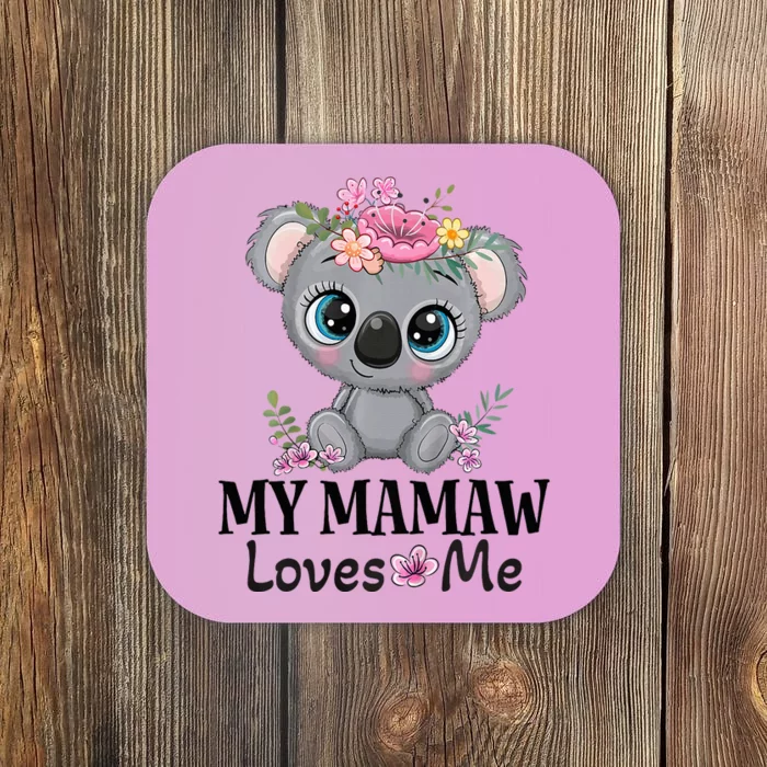 Mamaw Loves Me Grandchild Koala Coaster