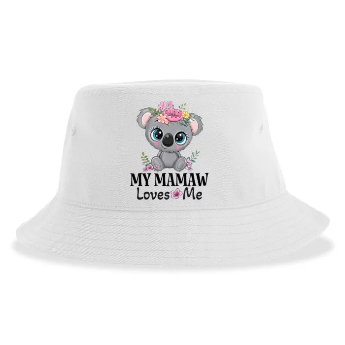 Mamaw Loves Me Grandchild Koala Sustainable Bucket Hat