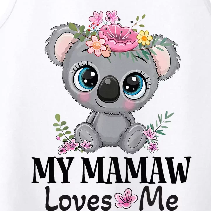 Mamaw Loves Me Grandchild Koala Performance Tank