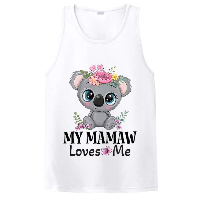 Mamaw Loves Me Grandchild Koala Performance Tank