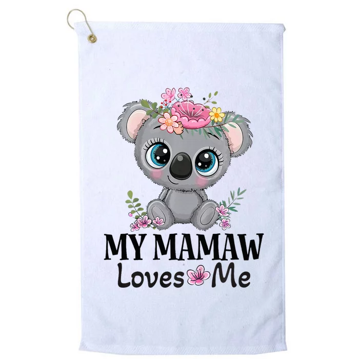 Mamaw Loves Me Grandchild Koala Platinum Collection Golf Towel