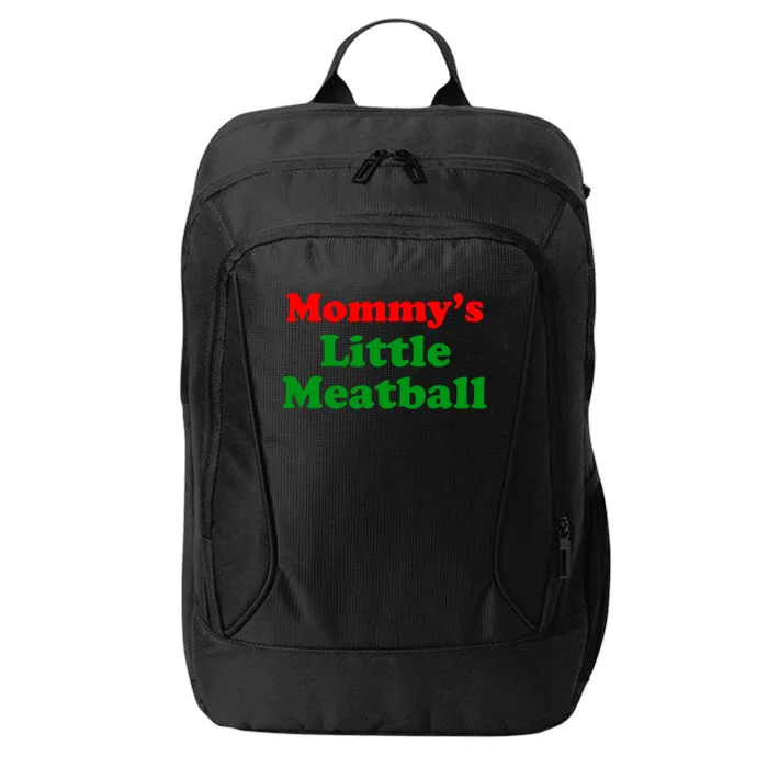 Mommys Little Meatball Funny Italian Joke City Backpack