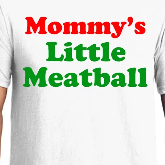 Mommys Little Meatball Funny Italian Joke Pajama Set