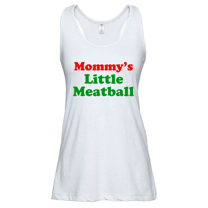 Mommys Little Meatball Funny Italian Joke Ladies Essential Flowy Tank