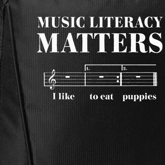 Music Literacy Matters Funny Music Gift Ideas City Backpack