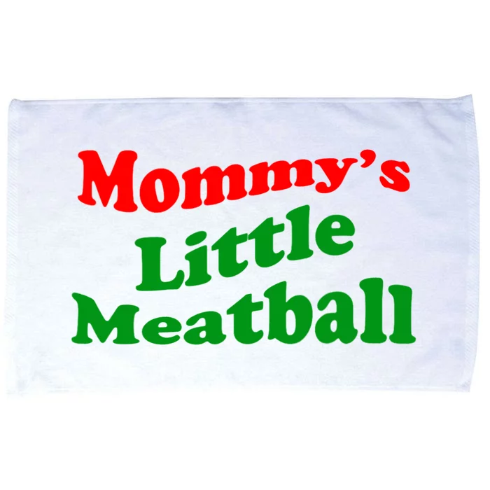 Mommys Little Meatball Funny Italian Joke Microfiber Hand Towel