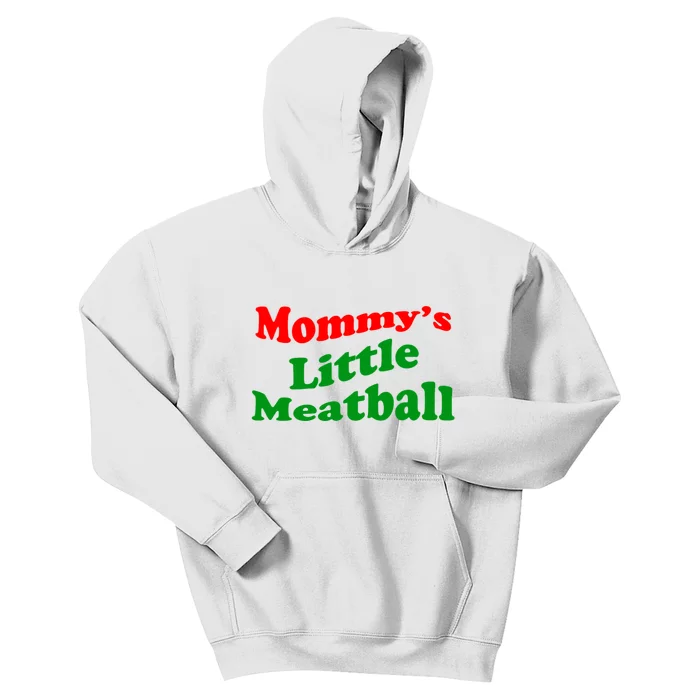 Mommys Little Meatball Funny Italian Joke Kids Hoodie