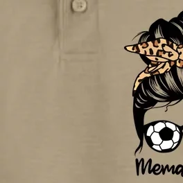 Memaw Life Messy Bun Hair Funny Soccer Memaw Gift Dry Zone Grid Performance Polo