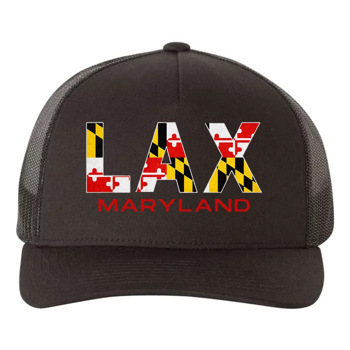 Maryland Lacrosse Maryland Flag For Lax Players Yupoong Adult 5-Panel Trucker Hat