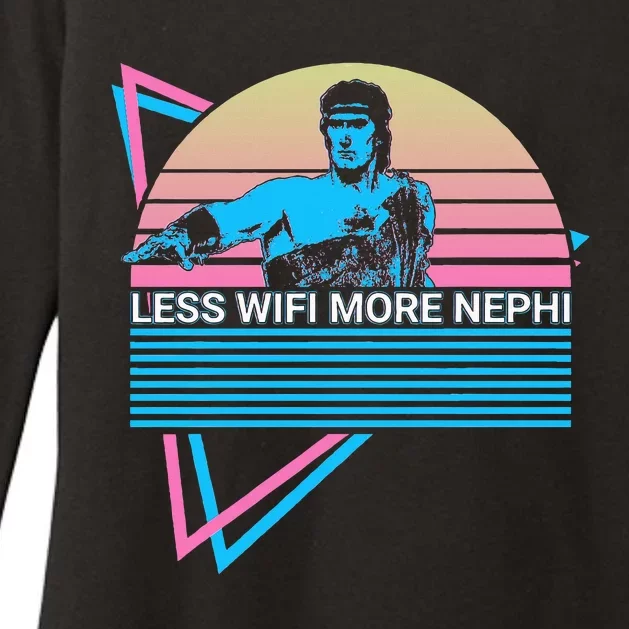 Mormon Lds Missionary Less Wifi More Nephi Womens CVC Long Sleeve Shirt