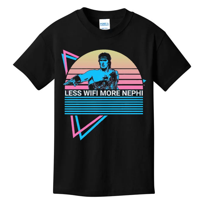 Mormon Lds Missionary Less Wifi More Nephi Kids T-Shirt