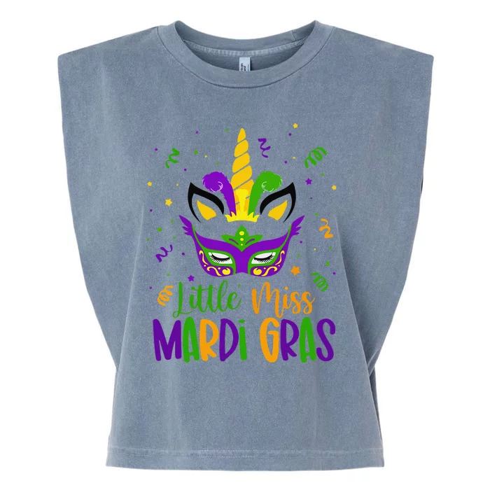 Mardigras Little Miss Mardi Gras Garment-Dyed Women's Muscle Tee