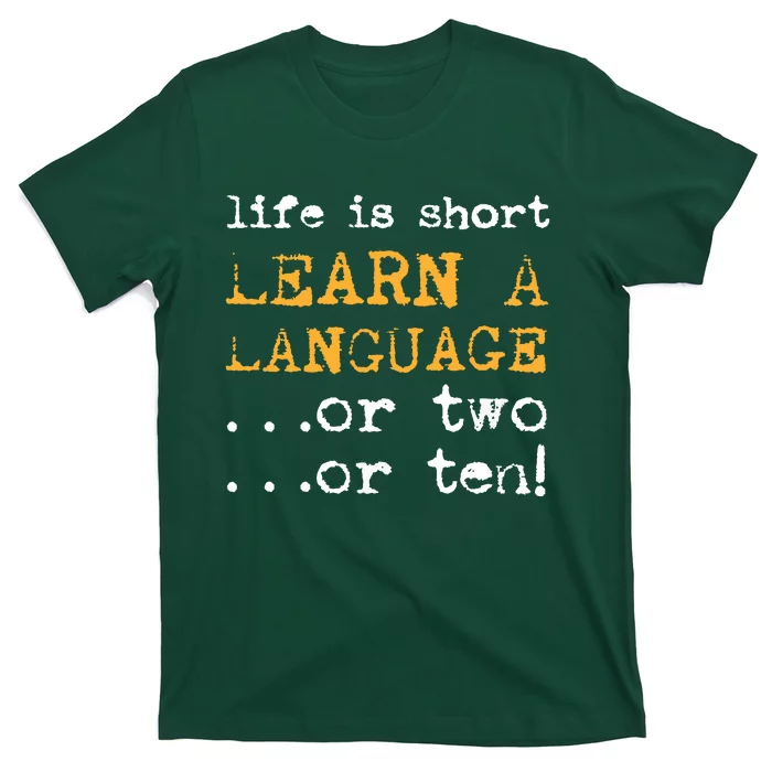 Multiple Language Multilingual Linguist Linguistics Polyglot T-Shirt