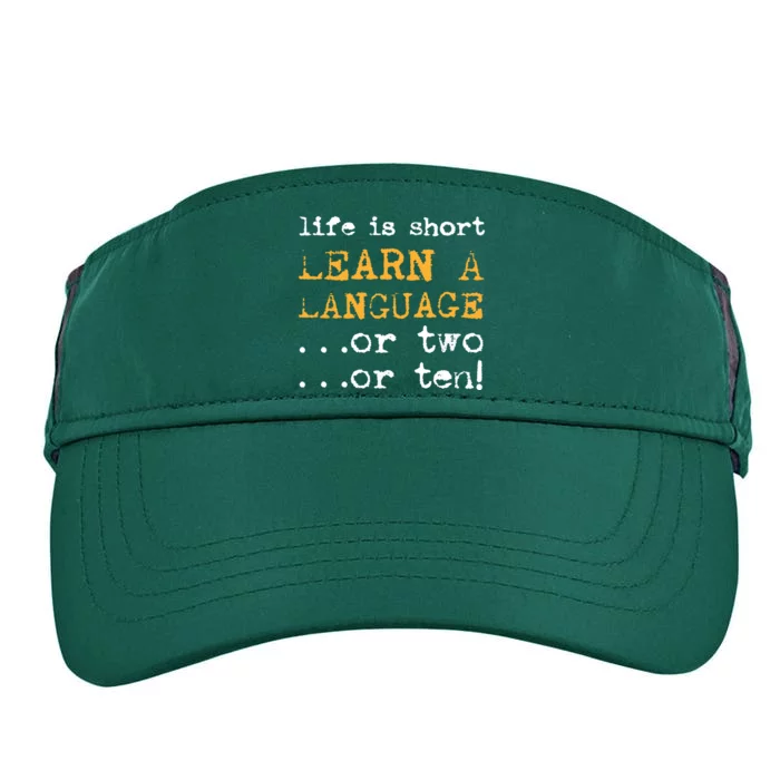 Multiple Language Multilingual Linguist Linguistics Polyglot Adult Drive Performance Visor