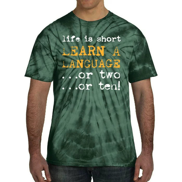 Multiple Language Multilingual Linguist Linguistics Polyglot Tie-Dye T-Shirt