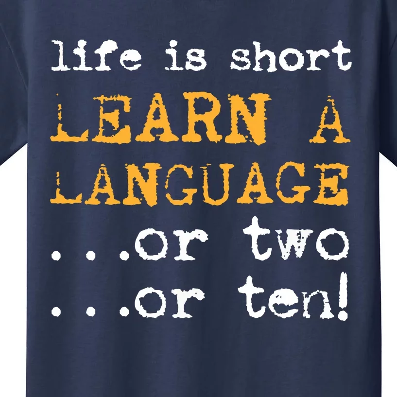 Multiple Language Multilingual Linguist Linguistics Polyglot Kids T-Shirt