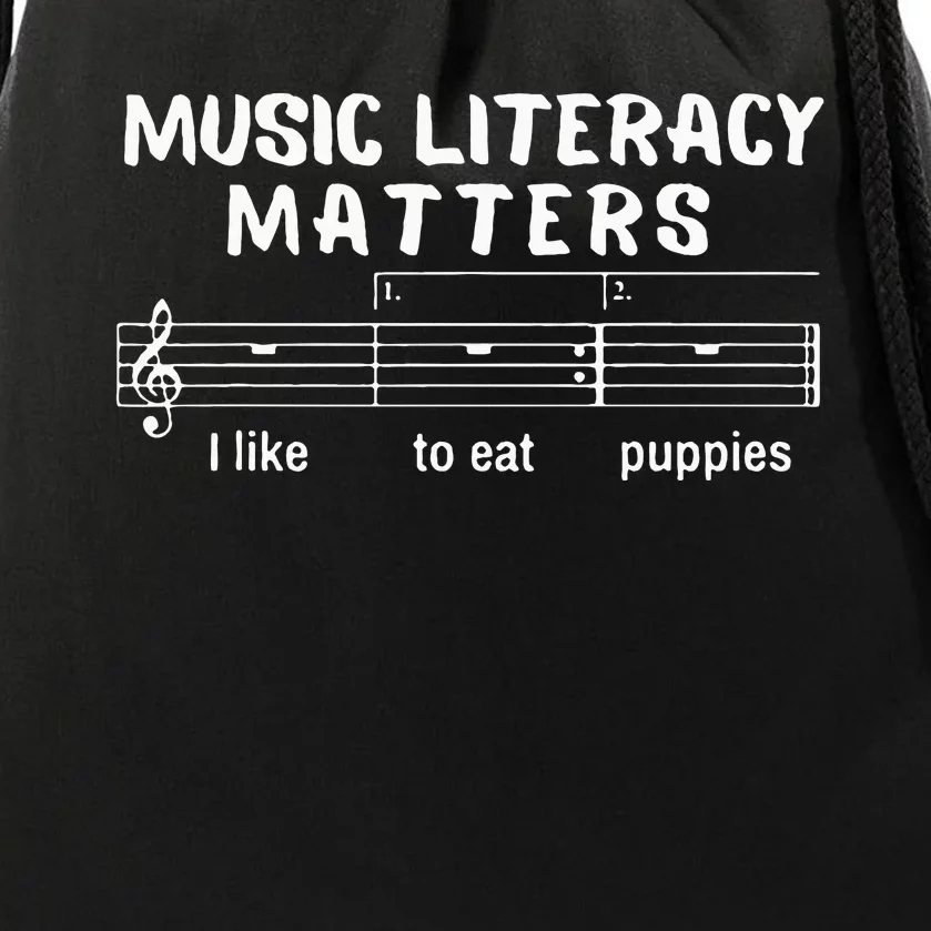 Music Literacy Matters Drawstring Bag