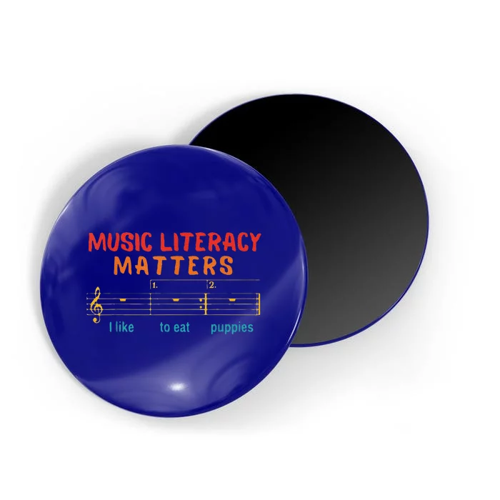 Music Literacy Matters I Like To Eat Puppies Magnet