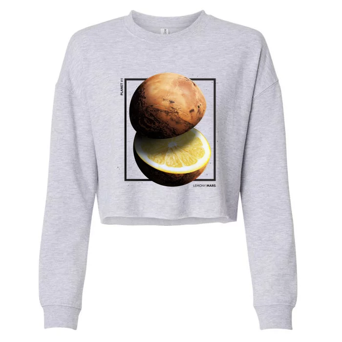 Mars Lemon Cropped Pullover Crew