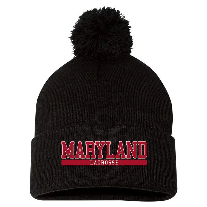 Maryland Lacrosse Pom Pom 12in Knit Beanie