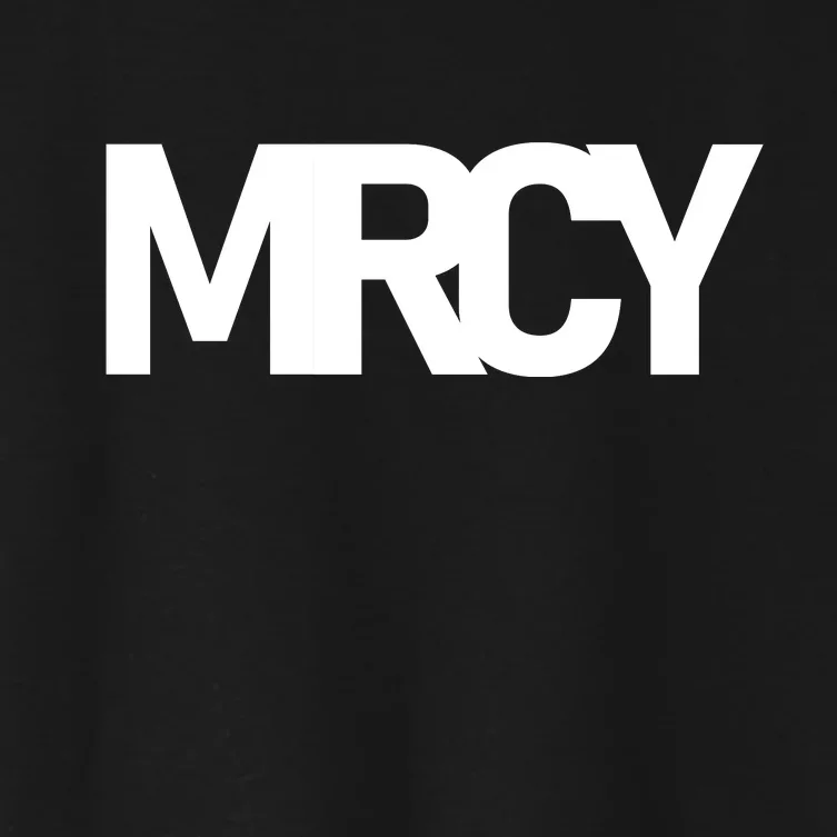 MRCY Logo Mercy Christian Slogan Women's Crop Top Tee