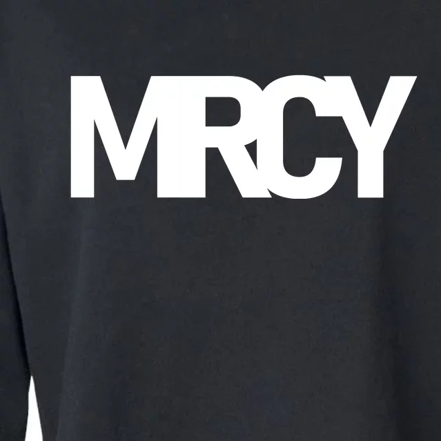 MRCY Logo Mercy Christian Slogan Cropped Pullover Crew