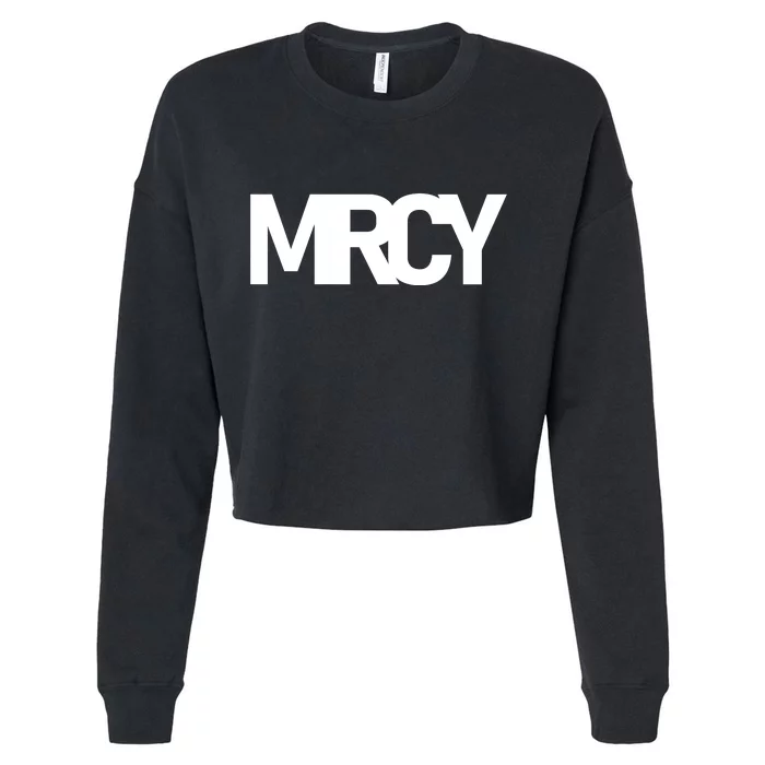 MRCY Logo Mercy Christian Slogan Cropped Pullover Crew