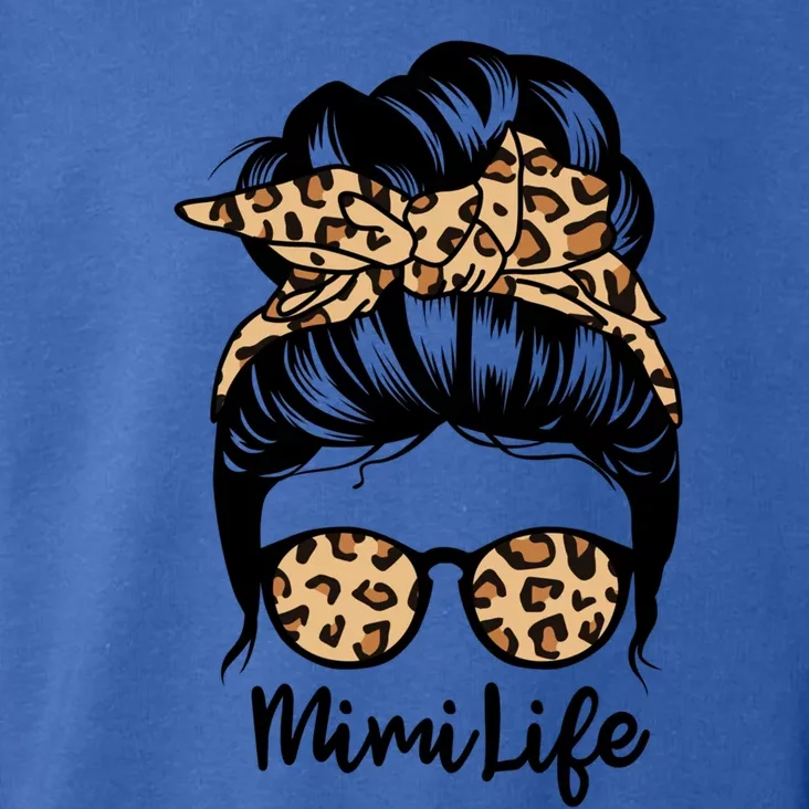 Mimi Life Messy Bun Hair Funny Leopard Mimi Gift Toddler Hoodie