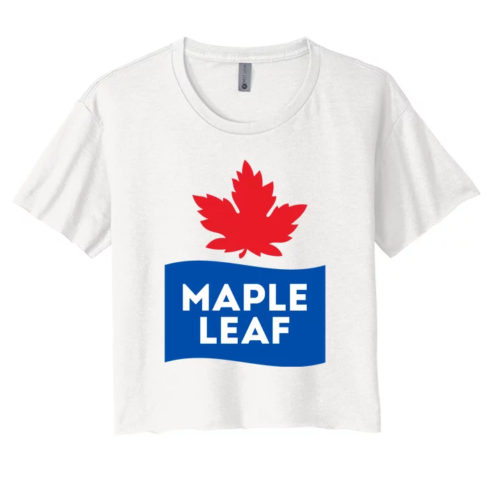 Maple Leaf Women's Crop Top Tee