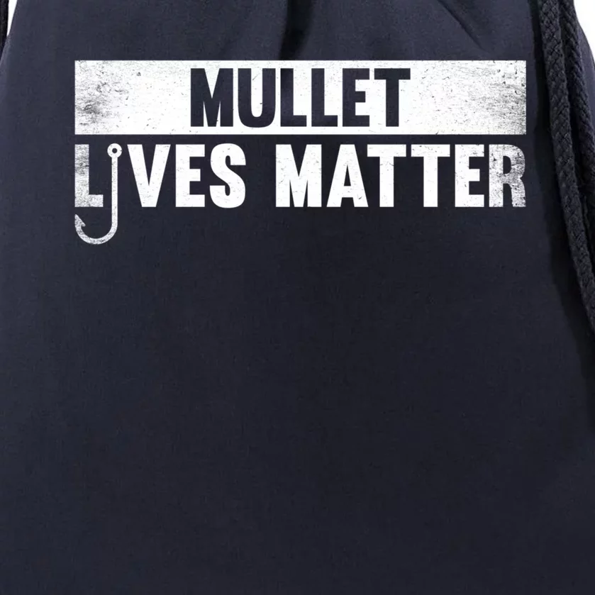 Mullet Lives Matter Funny Fishing Gift Idea Gift Drawstring Bag