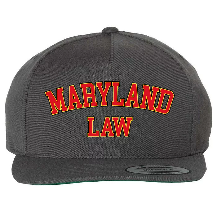 Maryland Law Maryland Bar Graduate Gift Lawyer College Wool Snapback Cap