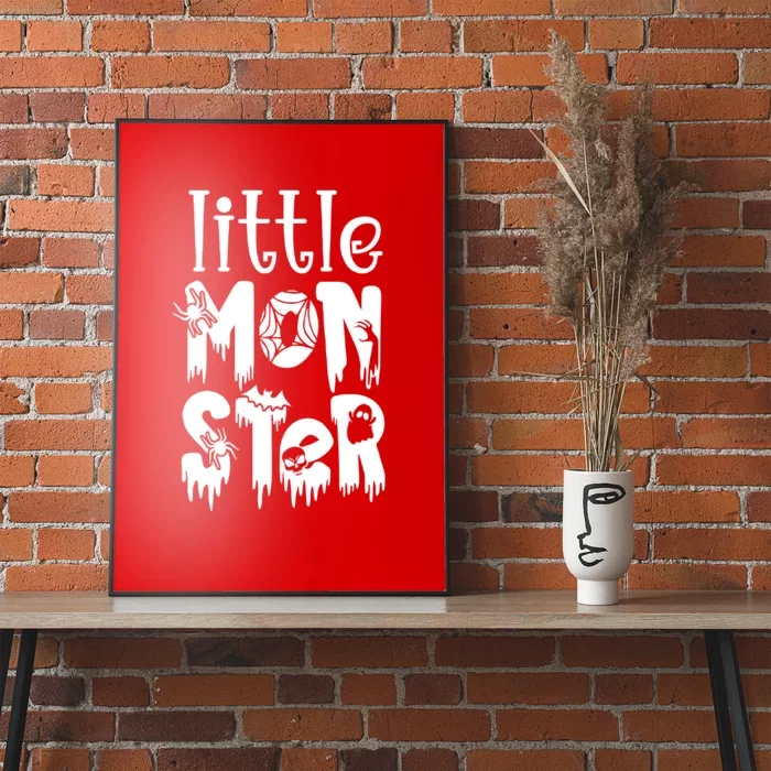 Momster Little Monster Dadcula Family Halloween Matching Family Poster