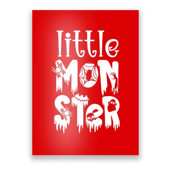 Momster Little Monster Dadcula Family Halloween Matching Family Poster