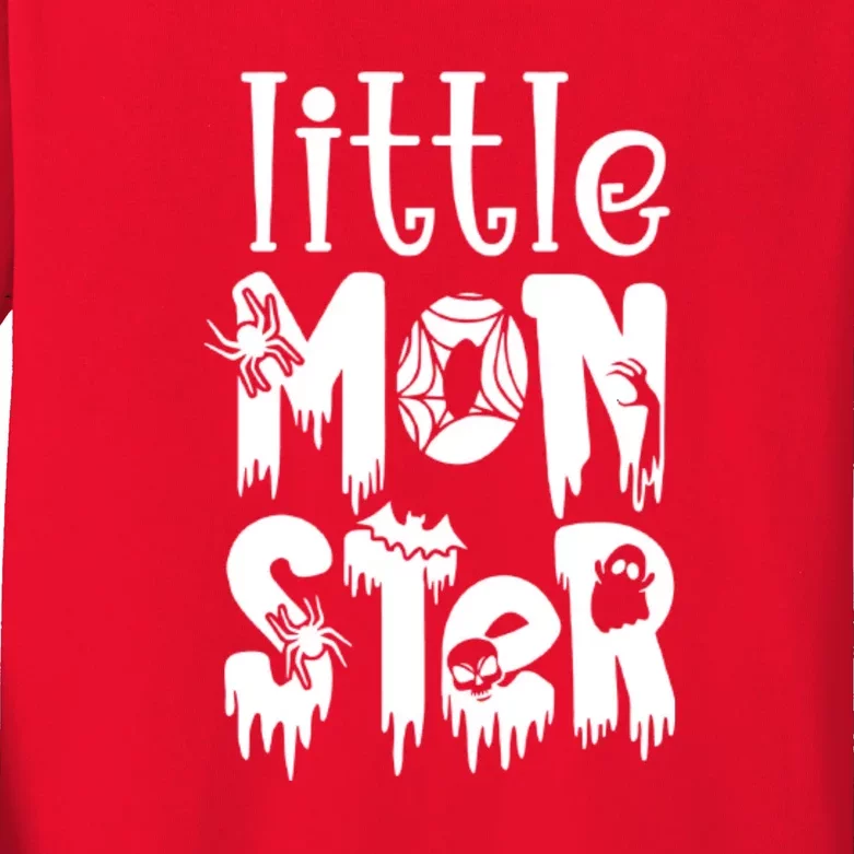 Momster Little Monster Dadcula Family Halloween Matching Family Kids Long Sleeve Shirt