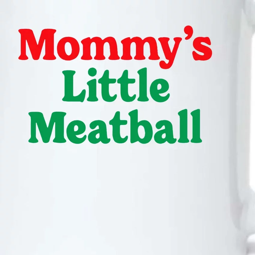 MommyS Little Meatball Funny Italian Im A Little Meatball Black Color Changing Mug