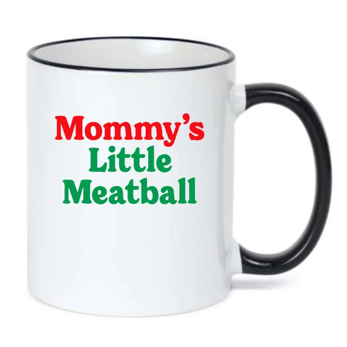 MommyS Little Meatball Funny Italian Im A Little Meatball Black Color Changing Mug