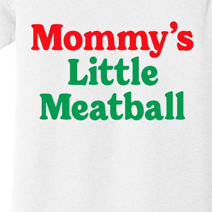 MommyS Little Meatball Funny Italian Im A Little Meatball Baby Bodysuit