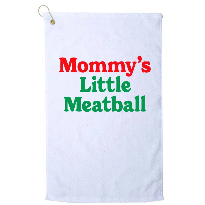 MommyS Little Meatball Funny Italian Im A Little Meatball Platinum Collection Golf Towel