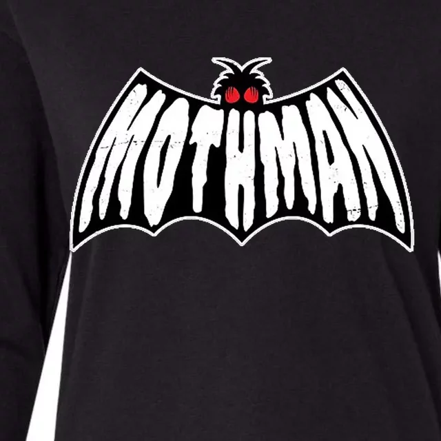 Mothman Logo Womens Cotton Relaxed Long Sleeve T-Shirt