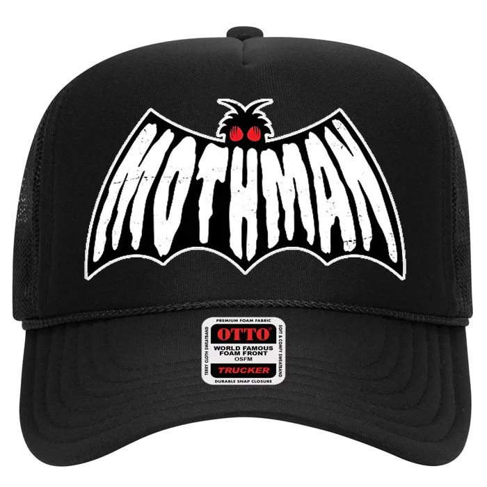 Mothman Logo High Crown Mesh Trucker Hat