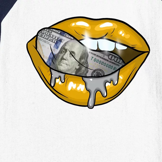 Money Lips Baseball Sleeve Shirt