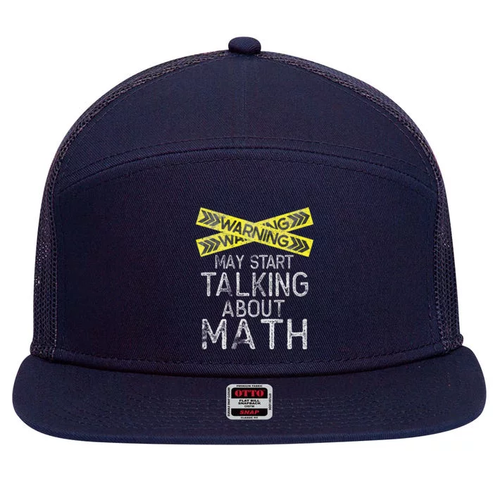 Math Lover Mathematics Math Student Funny Math 7 Panel Mesh Trucker Snapback Hat