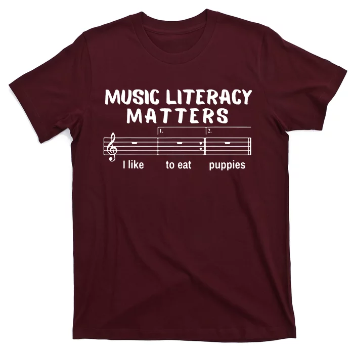 Music Literacy Matters Funny T-Shirt