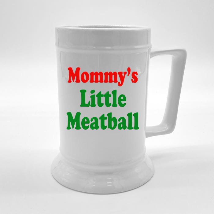 Mommys Little Meatball Funny Italian Joke Front & Back Beer Stein