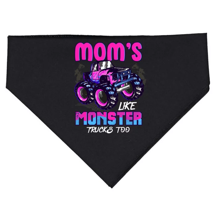 Moms Like Monster Trucks Too USA-Made Doggie Bandana