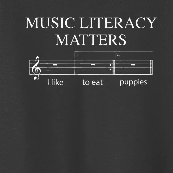 Music Literacy Matters Funny Joke Read Repeat Music Teachers Toddler T-Shirt