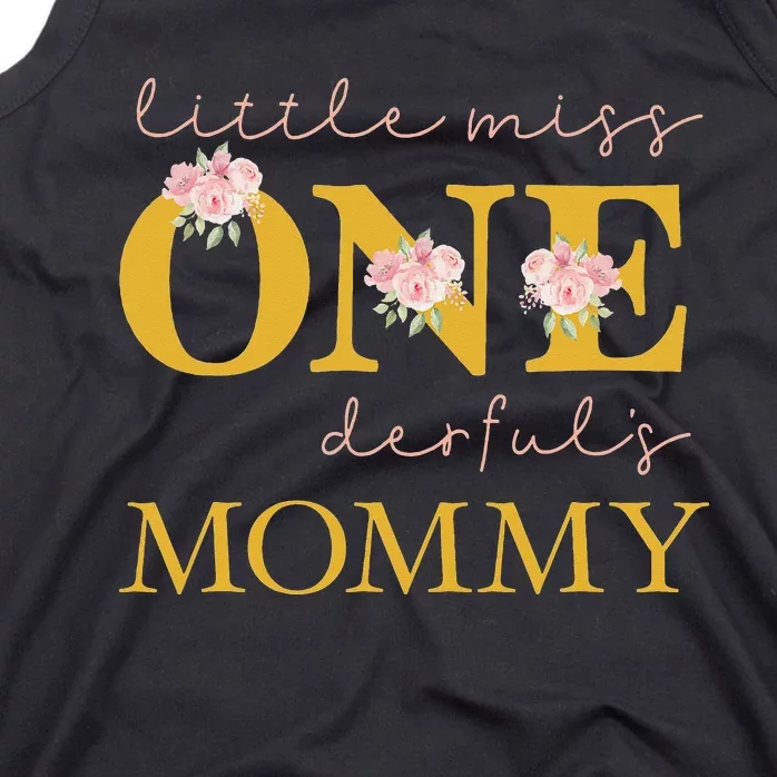 Mommy Little Miss Onederful Birthday Party 1 Year Old Tank Top