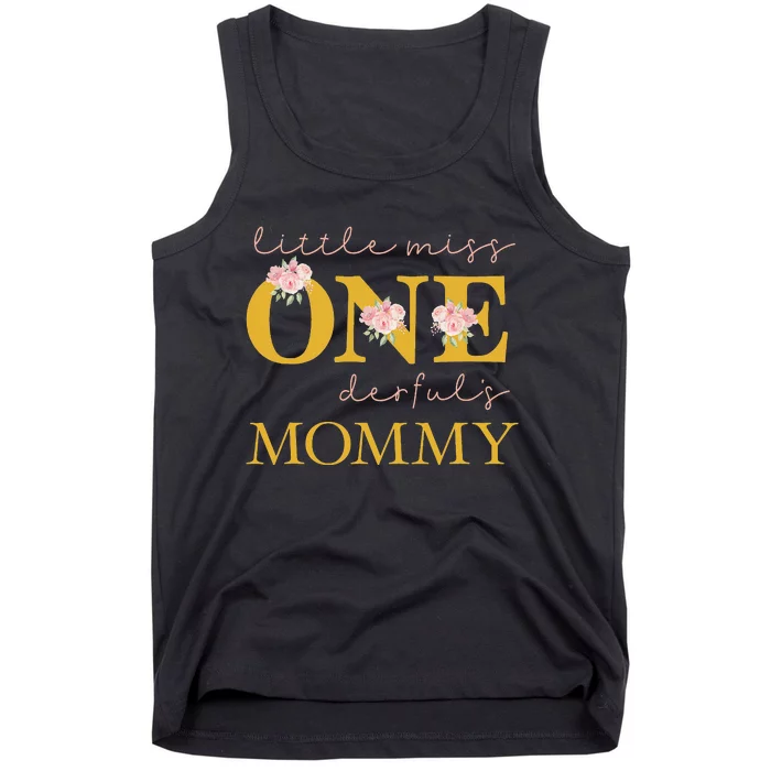 Mommy Little Miss Onederful Birthday Party 1 Year Old Tank Top