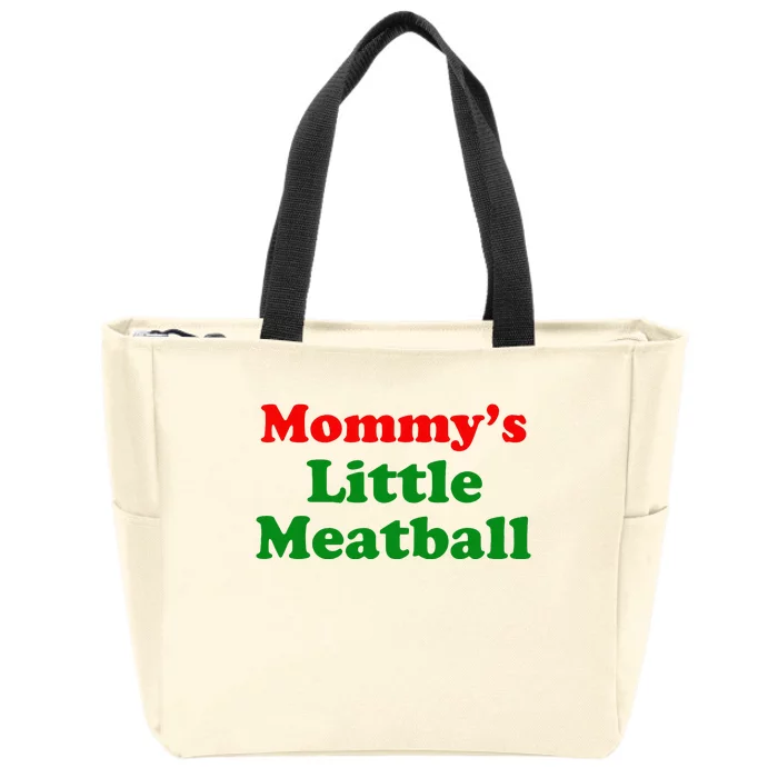 Mommys Little Meatball Funny Italian Joke Zip Tote Bag